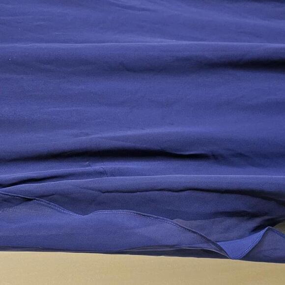 Elegant Sheer Evening Dress - Size 10 - Deep Blue - Picture 3 of 7